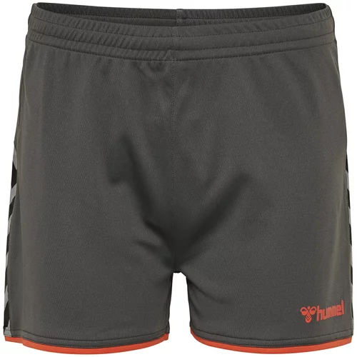 Hummel Sportske hlače 'Poly' siva melange / crvena / crna