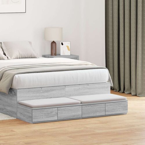  Krevet s ladicama Siva Sonoma 120x36 5x16 5 cm Konstruirano drvo Slike