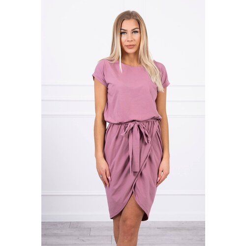 Kesi Tied dress with a clutch dark pink color Cene