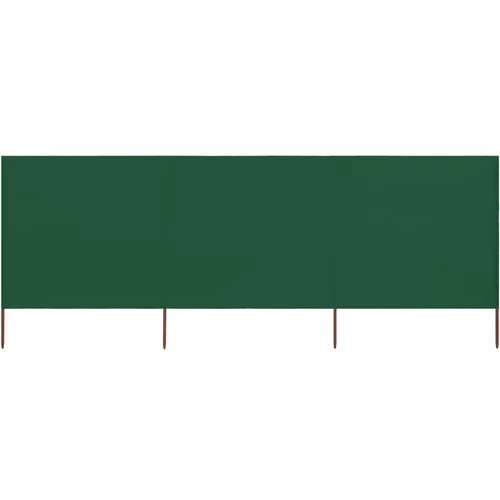  Vjetrobran s 3 panela od tkanine 400 x 160 cm zeleni