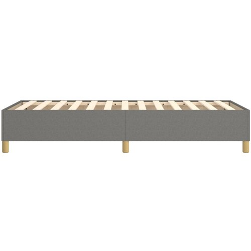  Okvir za krevet s oprugom tamnosivi 80x200 cm od tkanine Slike