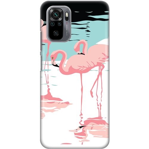 maska silikonska print za xiaomi redmi note 10 4G/10s pink flamingos Slike