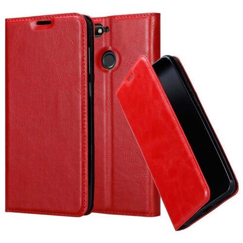 Cadorabo Ohi&scaron;je, združljivo z Huawei Y6 PRIME v rdeče jabolko - Za&scaron;čitni ovitek z magnetnim zapiranjem, stoječo funkcijo in režo za kartice, (20550029) Cene