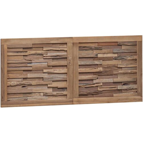  Uzglavlje Zidne Prirodna 120 cm Čvrsto teak drvo Slike