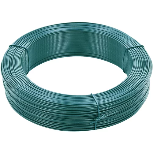 vidaXL Vezna žica za ograjo 250 m 0,9/1,4 mm jeklo črno zelena