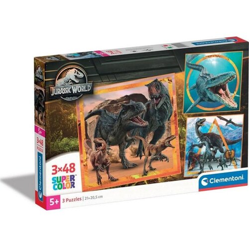 Clementoni puzzle 3X48 jurassic world Slike