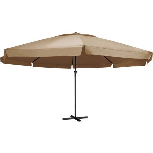 VidaXL Zunanji senčnik z aluminijastim drogom 600 cm taupe Slike