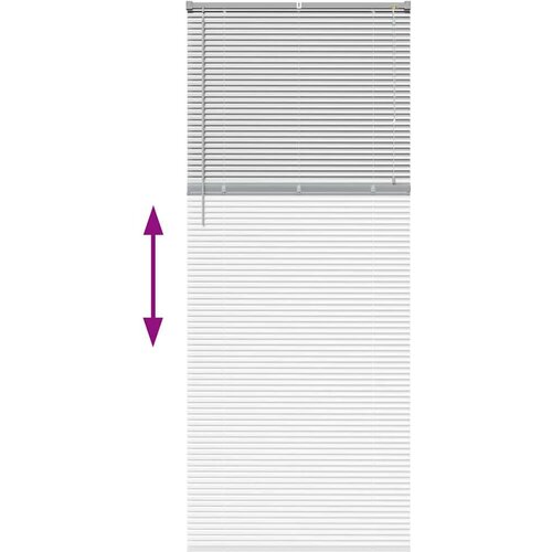 VidaXL Zavjesa za prozor sa zavjesama Ostalo Srebrna 90 x 220 cm Aluminij Slike