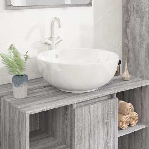 The Living Store Umivaonik bijeli 44x17 cm keramički okrugli Cijene