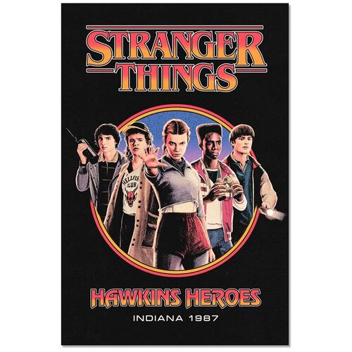 Stranger Things Poster Hawkins Heroes, 91,5 x 61 cm Slike