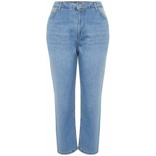 Trendyol Curve Light Blue High Waist Mom Fit Jeans Slike