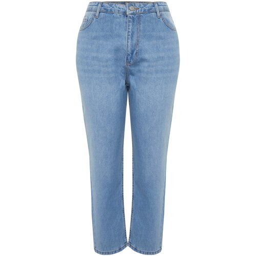 Trendyol Curve Light Blue High Waist Mom Fit Jeans Slike