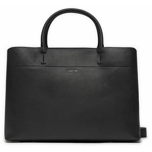 Calvin Klein Ročna torba Business Large Tote_Saffiano K60K611674 Črna