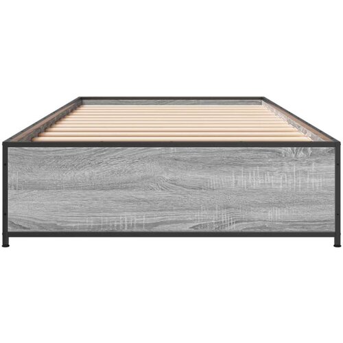 VidaXL Okvir kreveta boja hrasta 90 x 190 cm konstruirano drvo i metal Slike