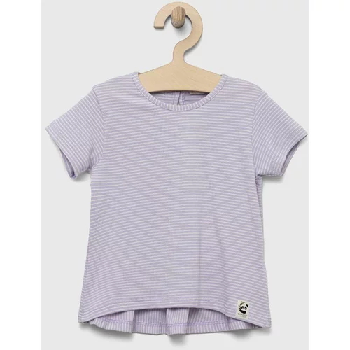 United Colors Of Benetton Kratka majica za dojenčka vijolična barva