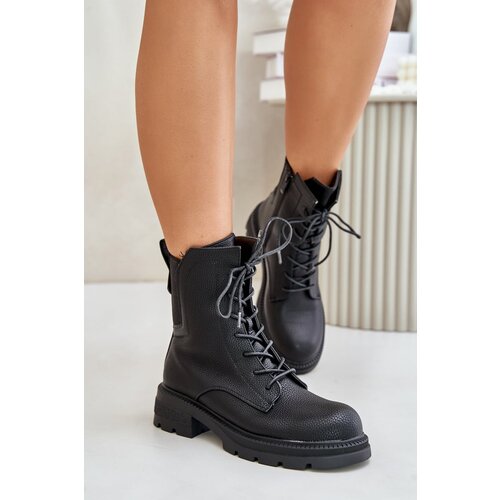 Kesi Insulated ankle boots Workery with zip black Leairae Slike