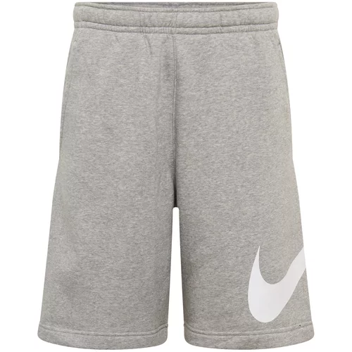 Nike Športne hlače 'Club' siva / bela