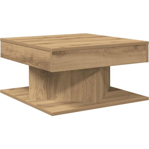Maison Chic Klubska mizica - kavna mizica - Nizka mizica artisan hrast 55x55x30 cm inženirski les, (21754249) Slike