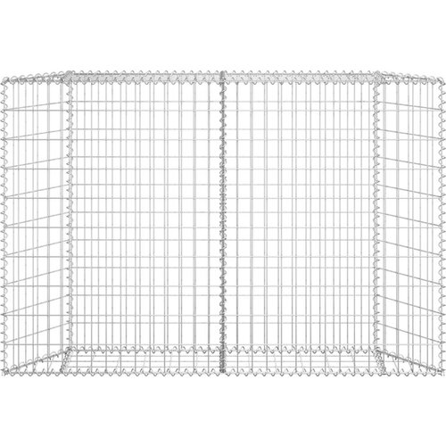 VidaXL trapezna gabionska gredica od pocinčanog čelika 150x20x100 cm Slike