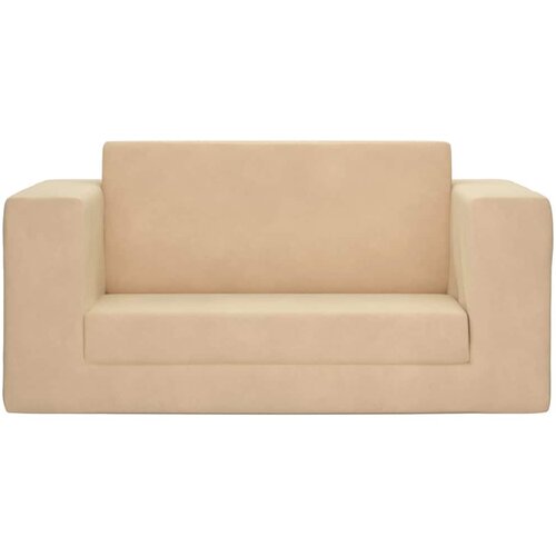  Dječji dvosjed na razvlačenje krem mekani pli&amp;scaron;ani Krema Sofa bed Slike