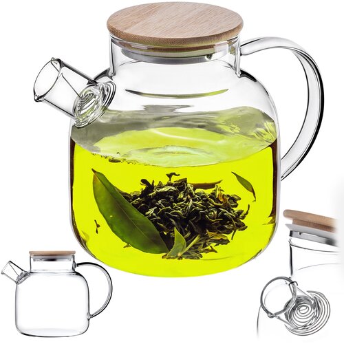 KADAX steklen vrč 1,2 l s spiralnim pokrovom za čaj, vodo, limonado, kompot, (5000351580) Cene