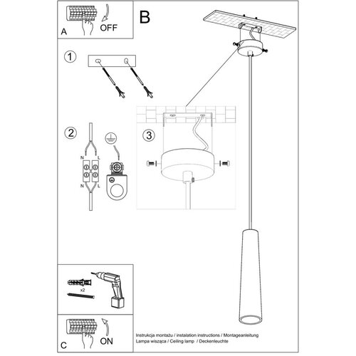Nice Lamps bijela viseća svjetiljka s keramičkim sjenilom &amp;oslash; 8 cm alverna &amp;ndash; Slike