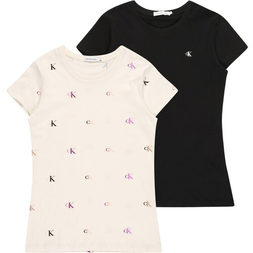 Calvin Klein Jeans Majica kamen / orhideja / roza / črna Slike