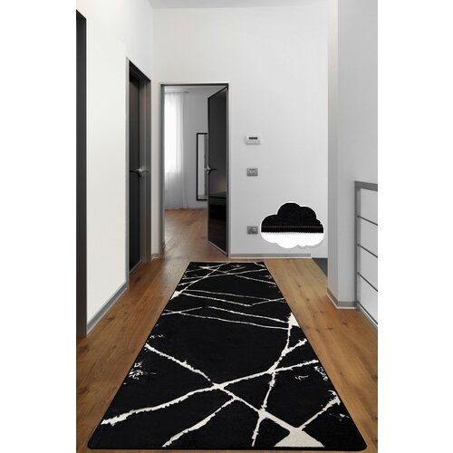 broken black 80X300 blackwhite hall carpet (80 x 300) Slike