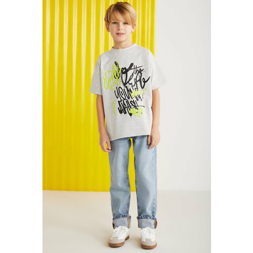 GRIMELANGE Jery Boy 100% Cotton Printed Short Sleeve T-shirt Cene