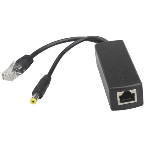 Gembird PoE Splitter 12V 2A (24W) / High Power / 10/100 Mbps / Crni Cene
