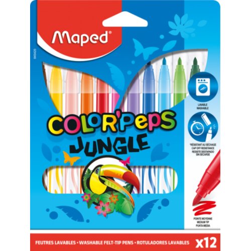 Maped Flomasteri Jungle, 12 komada Slike