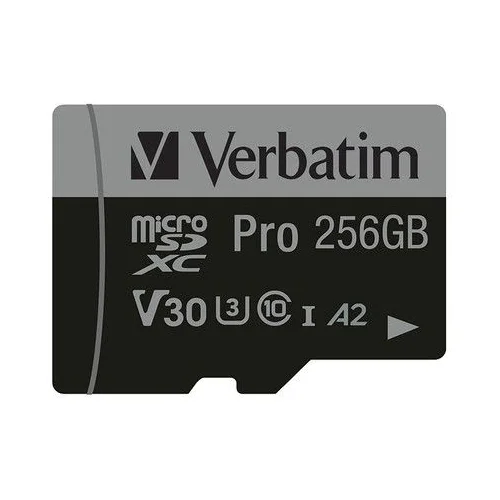 Verbatim microSDXC Pro 256GB Class 10 UHS-I incl Adapter