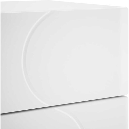  Noćni ormar 2 pcs Bijela visokog sjaja 33,5 x 34,5 x 60 cm Slike