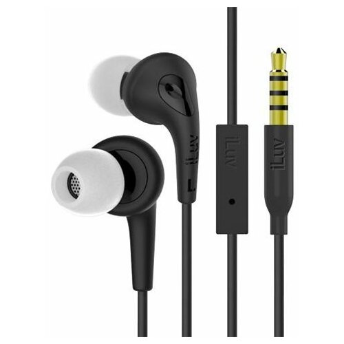 Iluv (BBGUM3INBK) bubblegum stereo earphones with microphone black Slike