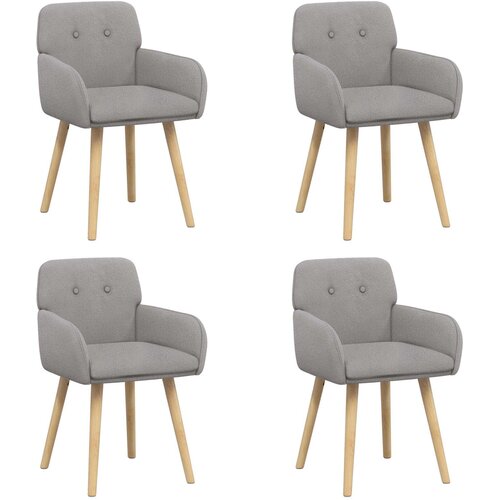 vidaXL Jedilni stoli 4 pcs Bouclé Svetlo siva 59 x 57 x 85 cm, (5000296750) Cene