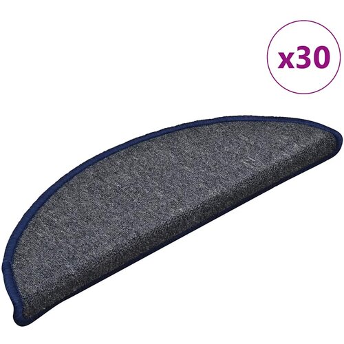  Prostirke za stepenice 30 kom 56x17x3 cm tamno sive i plave poluokrugle Cijene