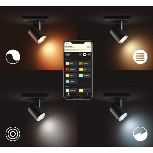 Philips LED prigu&amp;scaron;iva spot svetiljka Hue RUNNER 1xGU10/4,2W/230V crna Slike