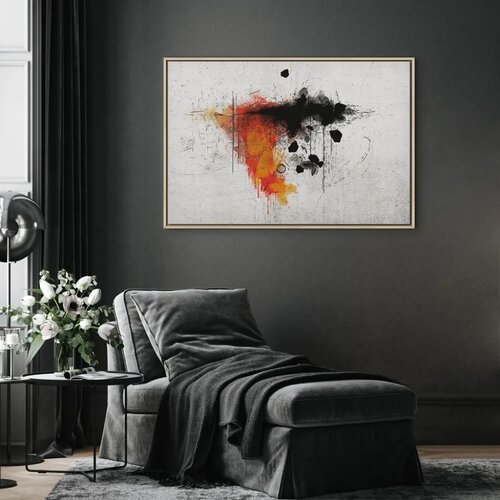  Slika - Expression of Red (1 Part) Wide 120x80 U prirodnom drvenom okviru Slike