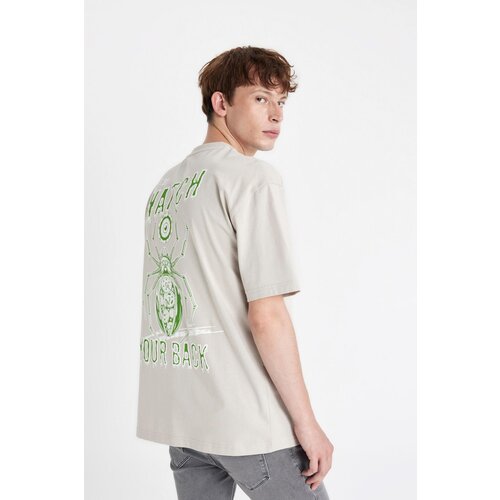 Defacto Oversize Fit Crew Neck Back Printed Short Sleeve T-Shirt Slike