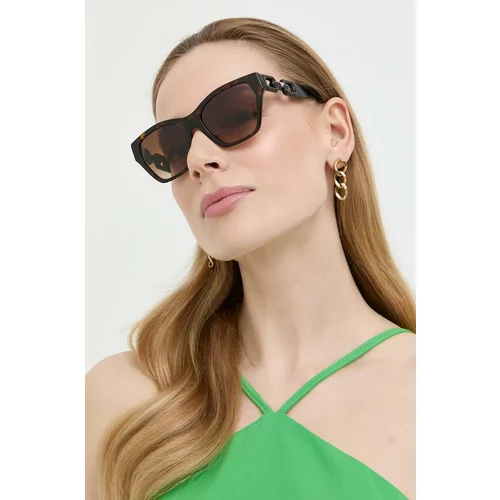 Emporio Armani Sončna očala ženski, rjava barva