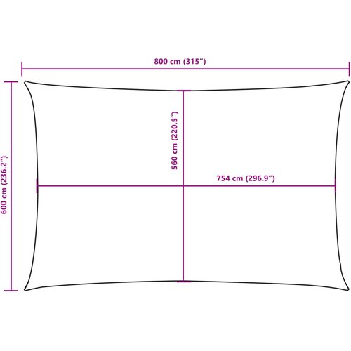 Jedro protiv sunca od tkanine Oxford pravokutno 6 x 8 m crno Slike