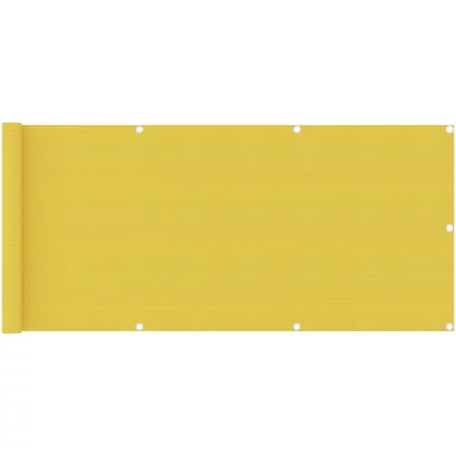 vidaXL Balkonsko platno rumeno 75x400 cm HDPE