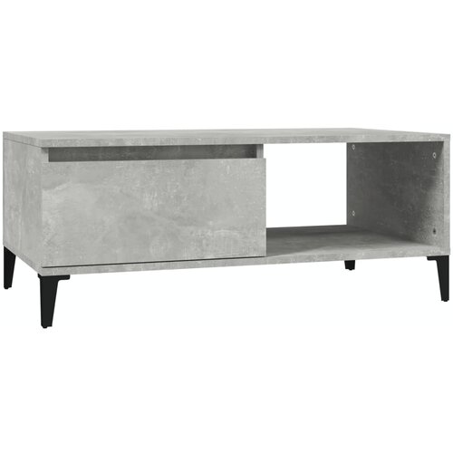 Maison Chic Klubska mizica - kavna mizica - Nizka mizica betonsko siva 90x50x36,5 cm inženirski les, (21754889) Cene