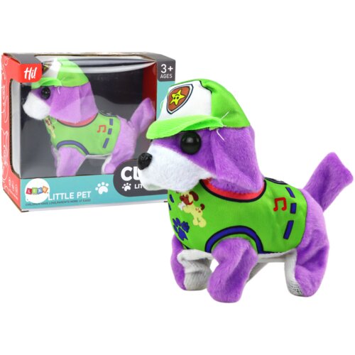  Dog Plush Interactive Animal Walks Barking Purple Cene