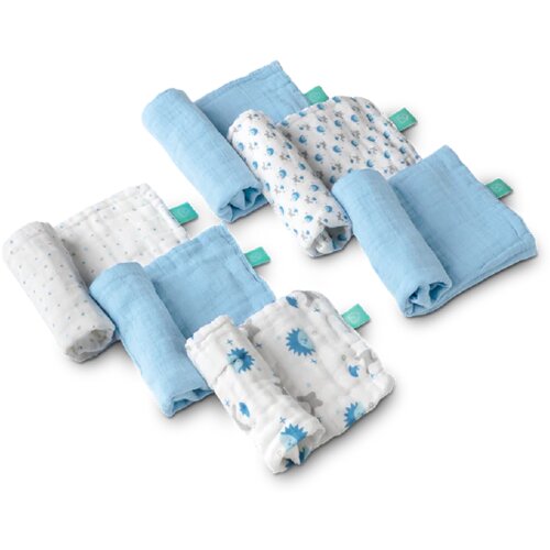 Koala Babycare&amp;reg; Set muslinskih pelena za bebe 30x30 6/1 plavi Slike