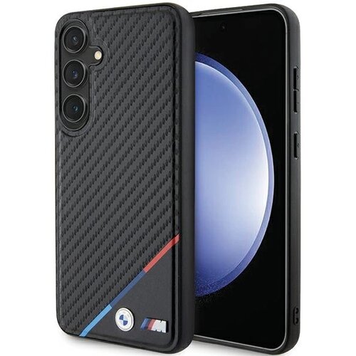 BMW CARBON TRICOLOR LINE OVITEK ZA MAGSAFE ZA SAMSUNG GALAXY S24 ČRN, (21973160) Cene