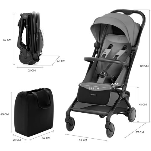 Kinderkraft select dječja kolica pilot&amp;trade; 2 platinum gray Slike