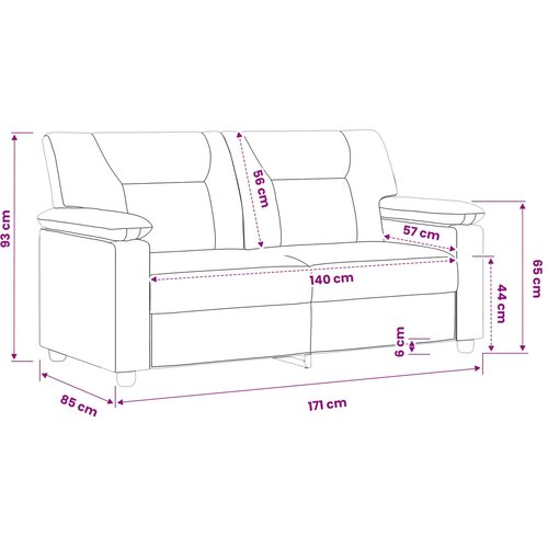 SOFA Smeđa 171 x 85 x 93 cm Umjetna koža Slike