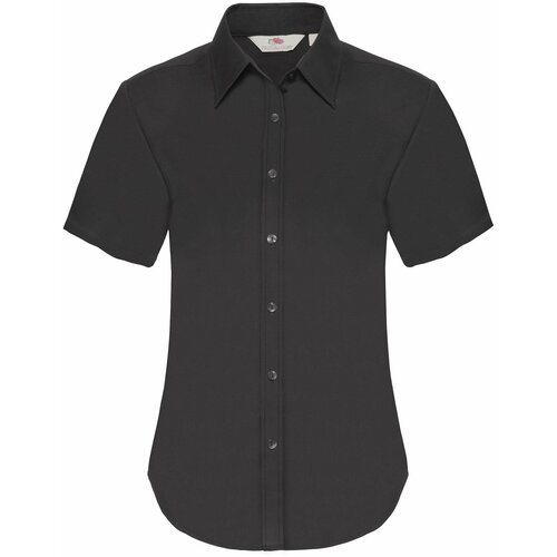 Fruit Of The Loom Black Poplin Shirt With Short Sleeves Slike