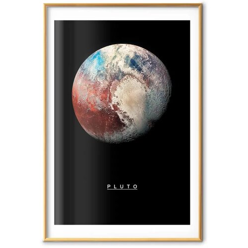  Plakat - Pluto 40x60 Zlatni okvir s margom Cene